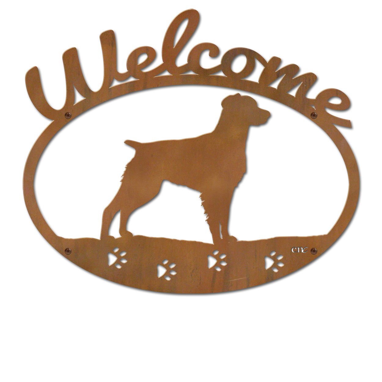 601235 - Brittany Spaniel Metal Welcome Sign