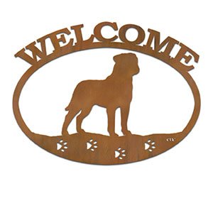 601236 - Bullmastiff Metal Welcome Sign