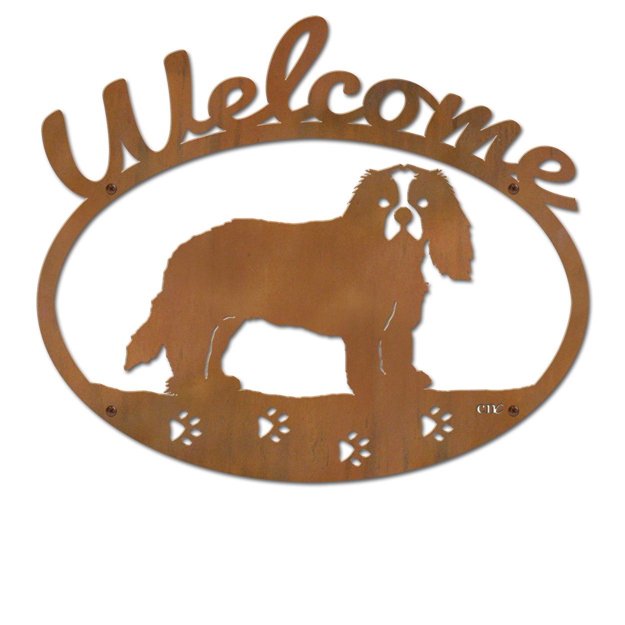 601238 - Cavalier King Charles Spaniel Metal Welcome Sign
