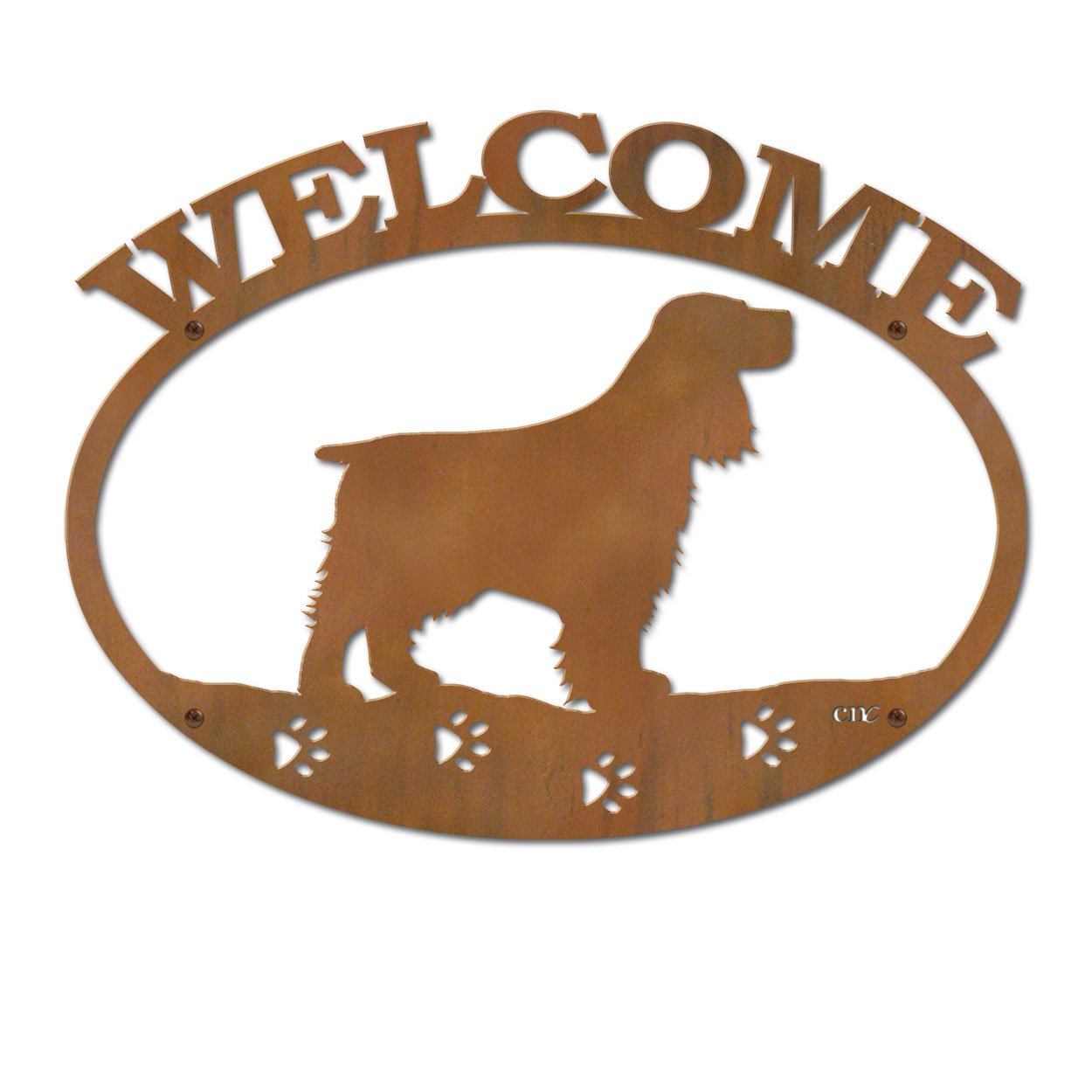 601240 - Cocker Spaniel Metal Welcome Sign