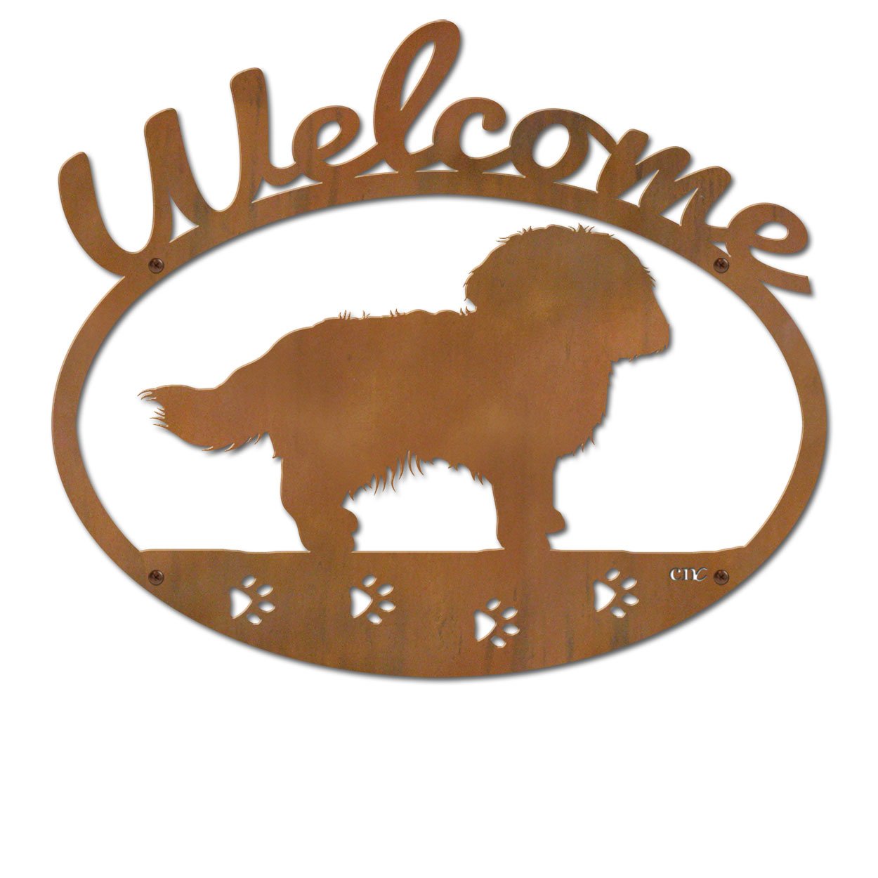 601247 - Maltese Metal Welcome Sign