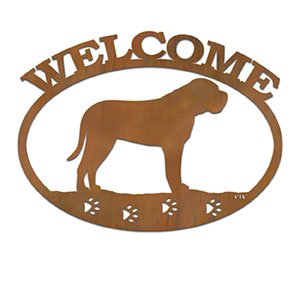 601248 - Mastiff Metal Welcome Sign