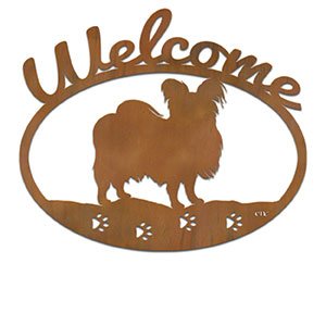 601251 - Papillon Metal Welcome Sign