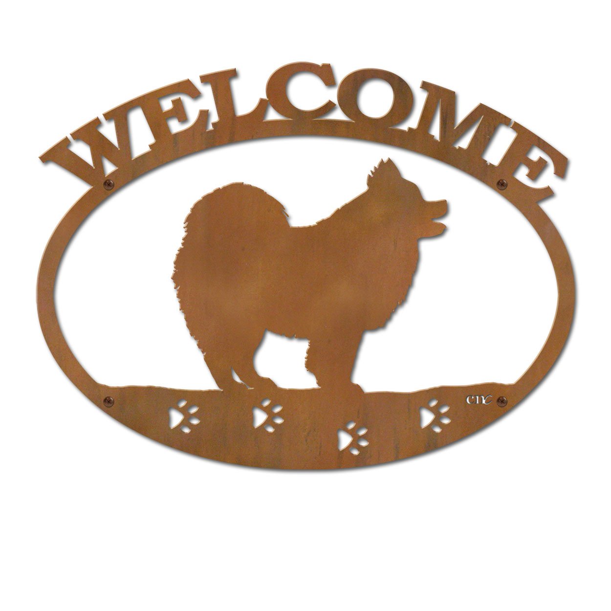 601252 - Pomeranian Metal Welcome Sign