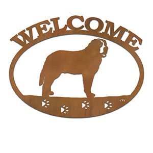601255 - Saint Bernard Metal Welcome Sign