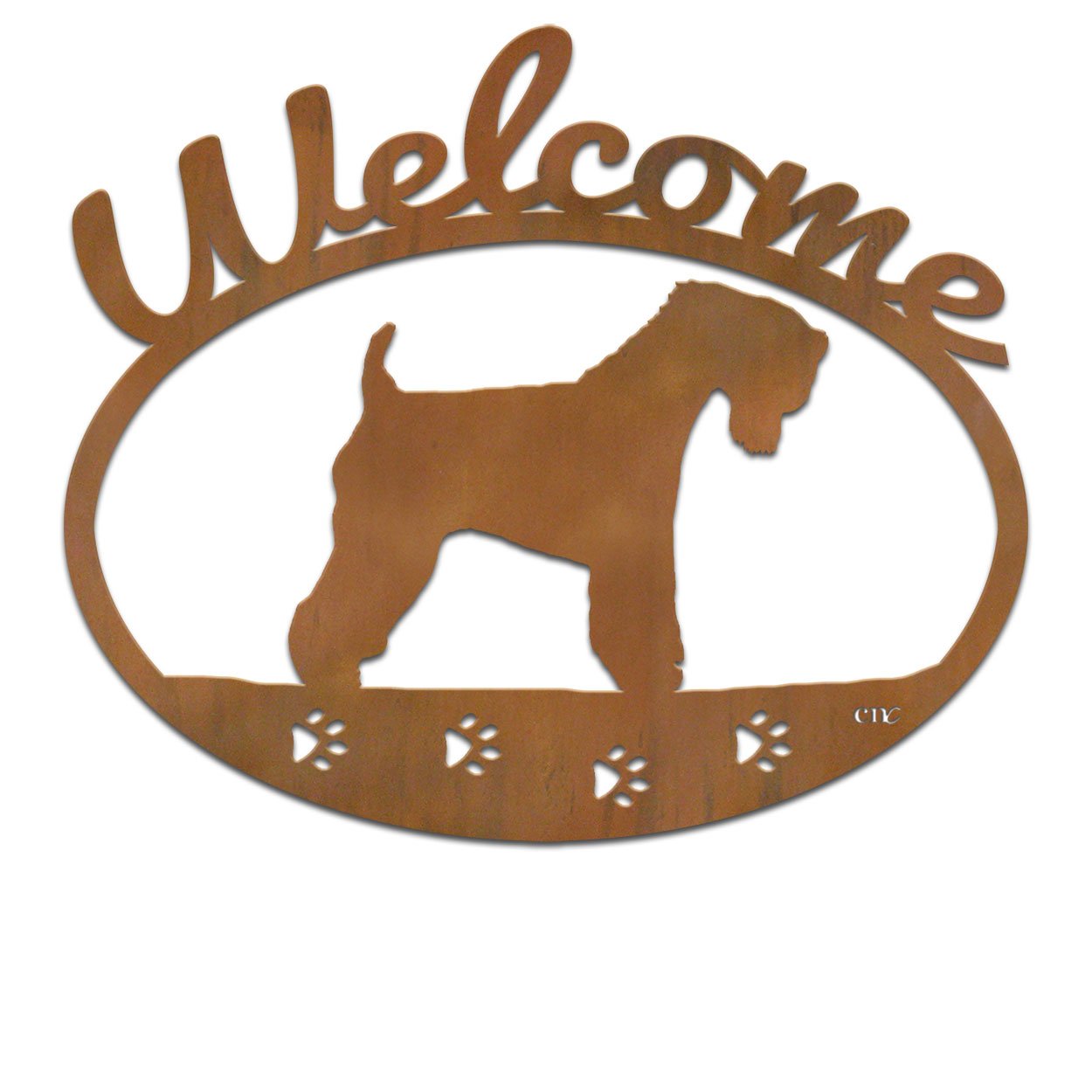 601262 - Soft Coated Wheaton Terrier Metal Welcome Sign