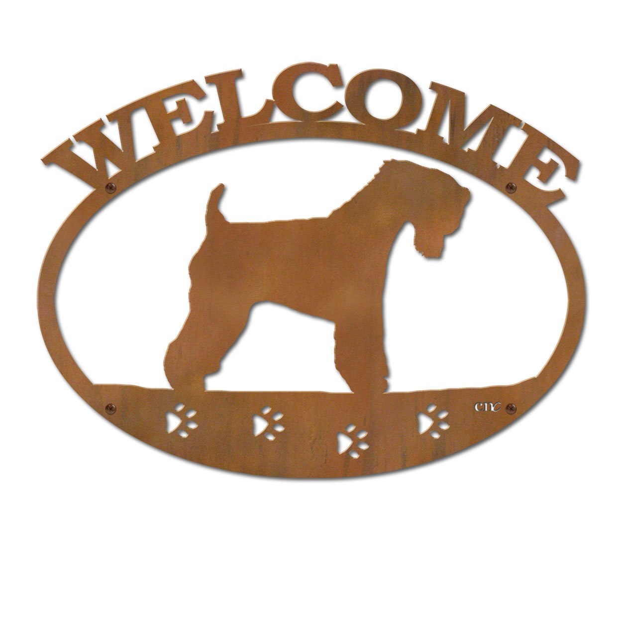 601262 - Soft Coated Wheaton Terrier Metal Welcome Sign