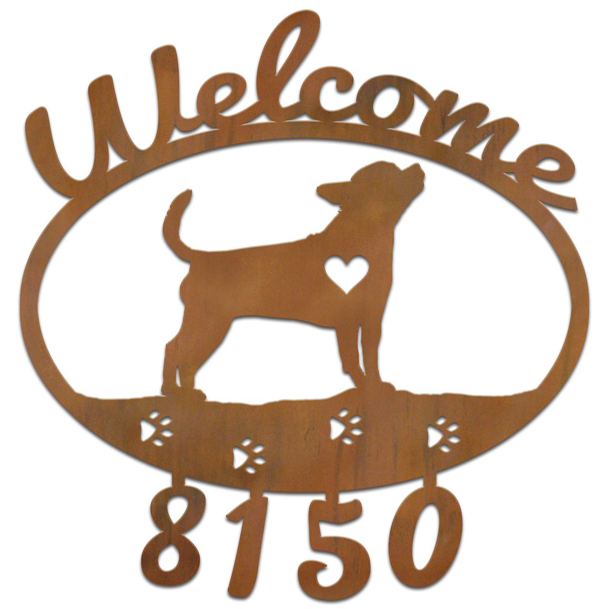 601304 - Chihuahua Welcome Custom House Numbers