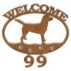 601313 - Black Labrador Custom Metal Welcome Sign with Address Numbers