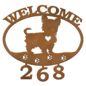601319 - Scottish Terrier Welcome Custom House Numbers
