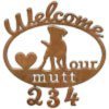601322 - Love My Mixed Breed Custom Metal Welcome Sign with Address Numbers
