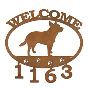 601327 - Australian Cattle Dog Welcome Custom House Numbers