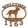 601327 - Australian Cattle Dog Puppy Custom Metal Welcome Sign with Address Numbers