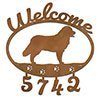 601330 - Bernese Mountain Dog Puppy Custom Metal Welcome Sign with Address Numbers