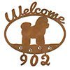601331 - Bichons Frise Puppy Custom Metal Welcome Sign with Address Numbers