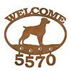 601335 - Brittany Spaniel Puppy Custom Metal Welcome Sign with Address Numbers