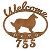 601341 - Collie Puppy Custom Metal Welcome Sign with Address Numbers