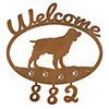 601344 - English Springer Spaniel Puppy Custom Metal Welcome Sign with Address Numbers