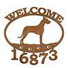 601345 - Great Dane Puppy Custom Metal Welcome Sign with Address Numbers