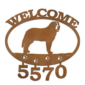 601355 - Saint Bernard Welcome Custom House Numbers
