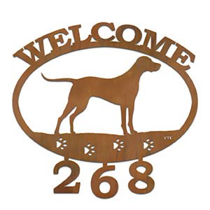 601363 - Vizsla Welcome Custom House Numbers