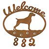 601364 - Weimaraner Puppy Custom Metal Welcome Sign with Address Numbers