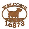 601365 - West Highland White Terrier Puppy Custom Metal Welcome Sign with Address Numbers