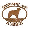 601428 - Australian Shepherd Puppy Metal Custom Two-Word Sign