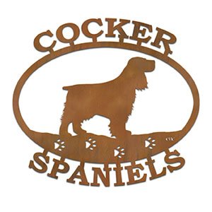 601440 - Cocker Spaniel Two-Word Custom Text Sign