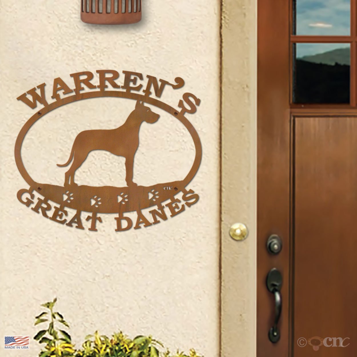 601445 - Great Dane Two-Word Custom Text Sign