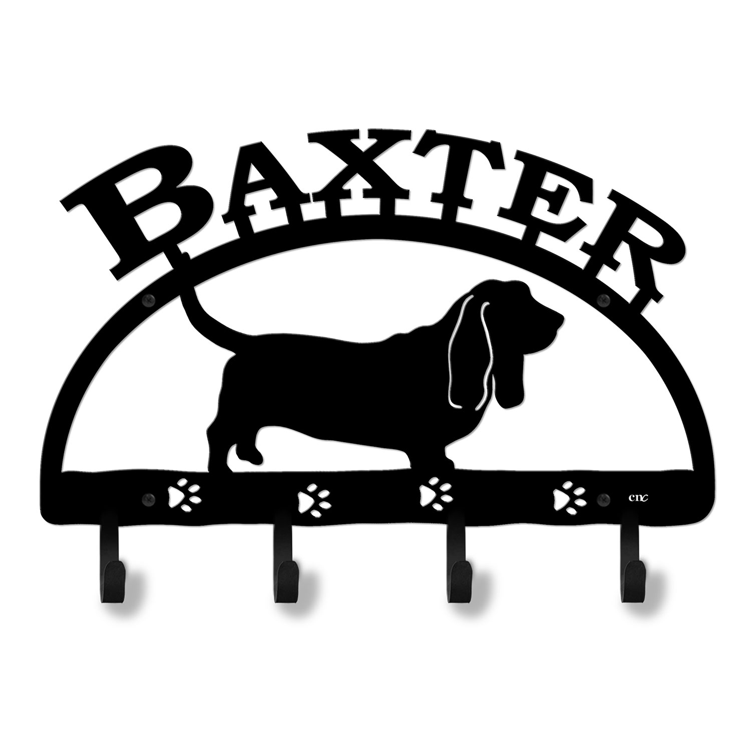 601501 - Basset Hound Personalized Dog Accessory Wall Hooks