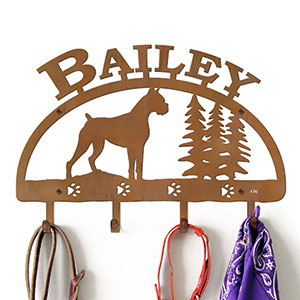 601503 - Boxer Personalized Dog Accessory Wall Hooks