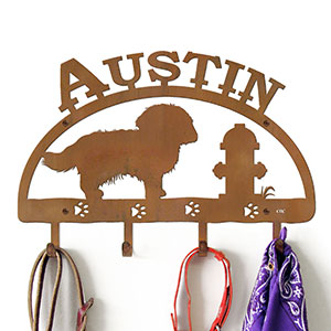 601547 - 18in Maltese Personalized Dog Name Leash Wall Hooks