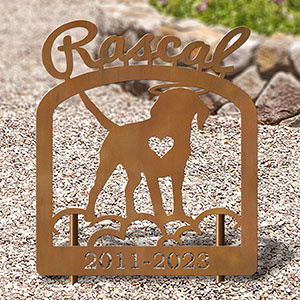 601702 - Beagle Personalized Pet Memorial Metal Yard Art