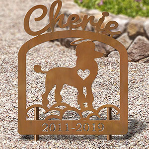 601716 - Standard Poodle Personalized Pet Memorial Yard Art
