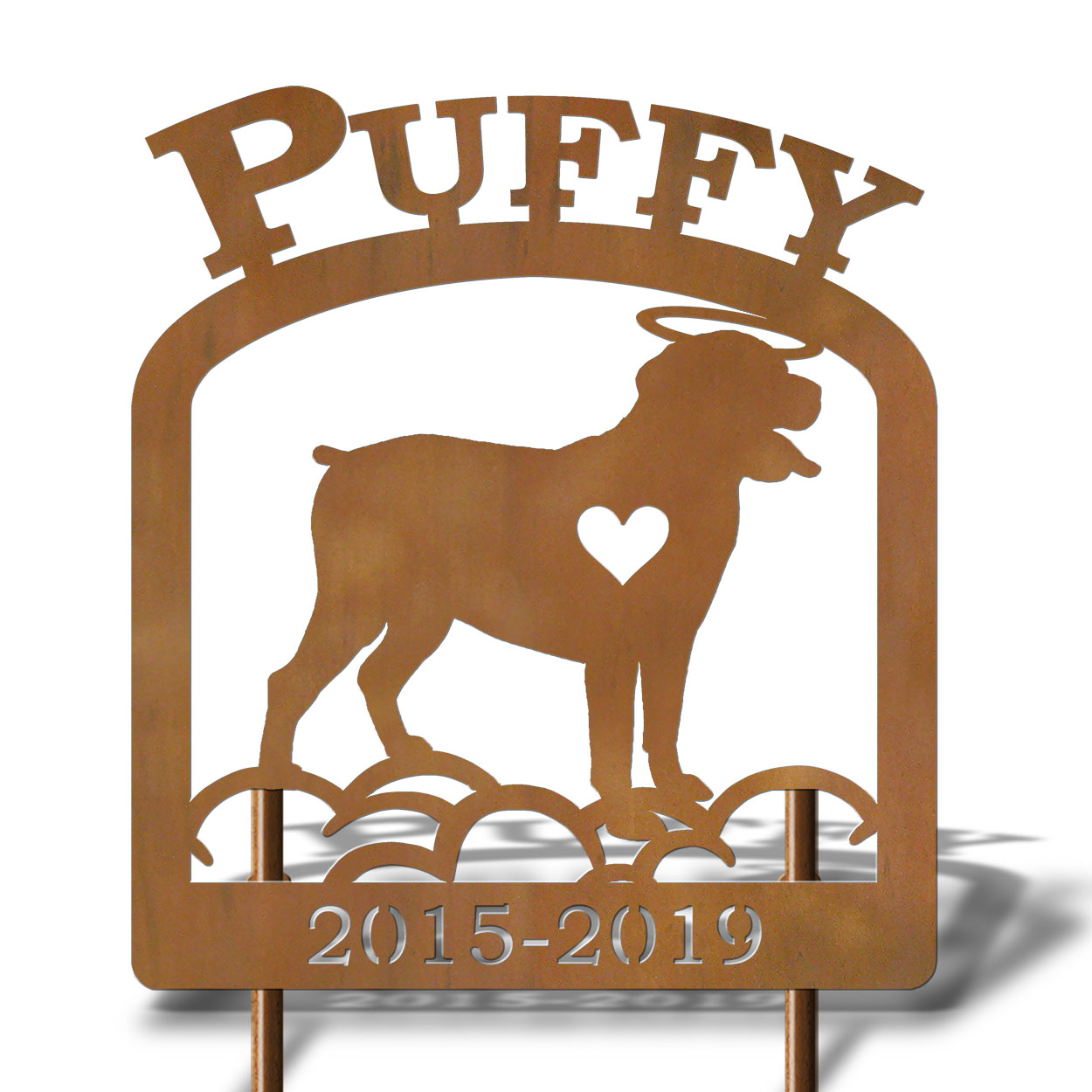 601718 - German Rottweiler Personalized Pet Memorial Yard Art