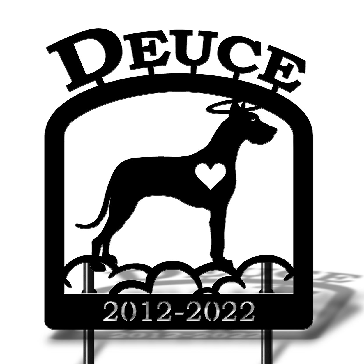 601745 - Great Dane Personalized Pet Memorial Metal Yard Art