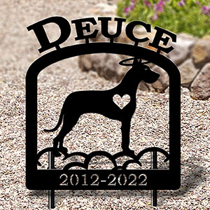 601745 - Great Dane Personalized Pet Memorial Metal Yard Art