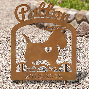 601758 - Scottish Terrier Personalized Pet Memorial Yard Art