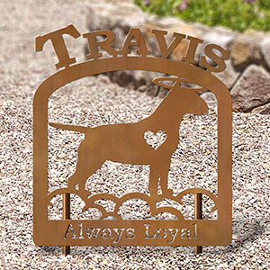 601793 - Bull Terrier Personalized Pet Memorial Metal Yard Art