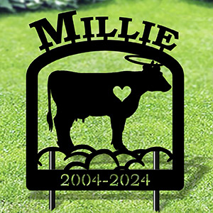 601823 - Dairy Cow Personalized Pet Memorial Yard Art