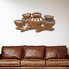 602002 - 44in Four Pots with Gecko Metal Wall Art