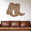 602005 - 44in Leather Boots Metal Wall Art