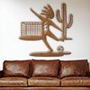 602031 - 44in Desert Soccer Kokopelli Metal Wall Art