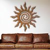 602039 - 44in Sun with Spiral Metal Wall Art