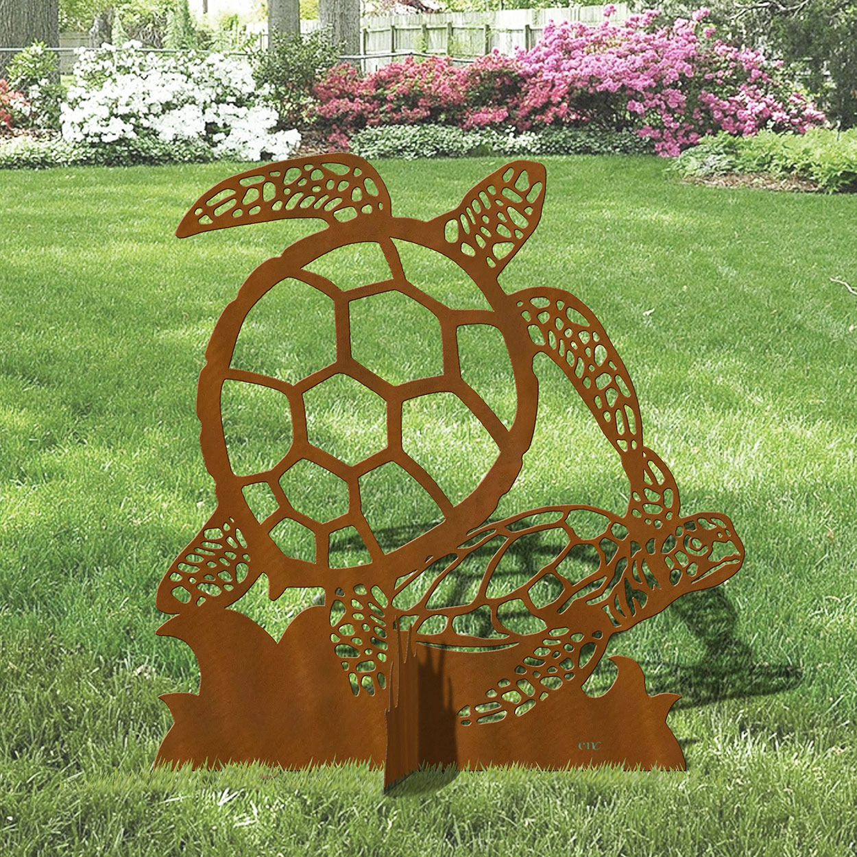 603256 - 36in H Sea Turtles Large Garden Statue Yard Art
