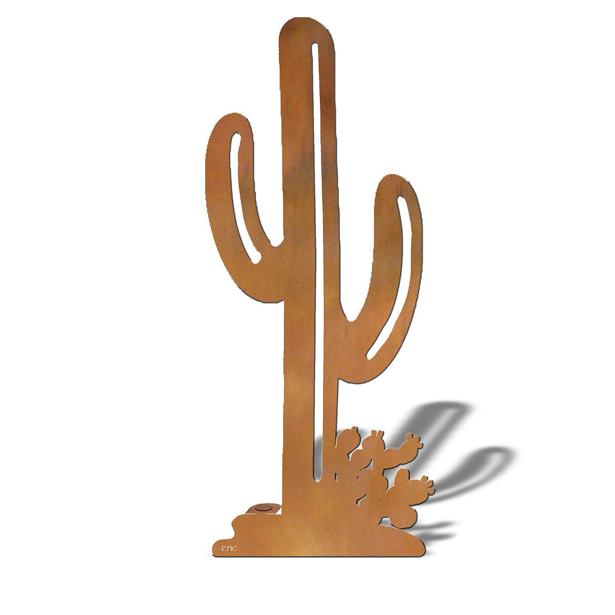 603408 - Cactus Small Rust Metal Garden Sculpture