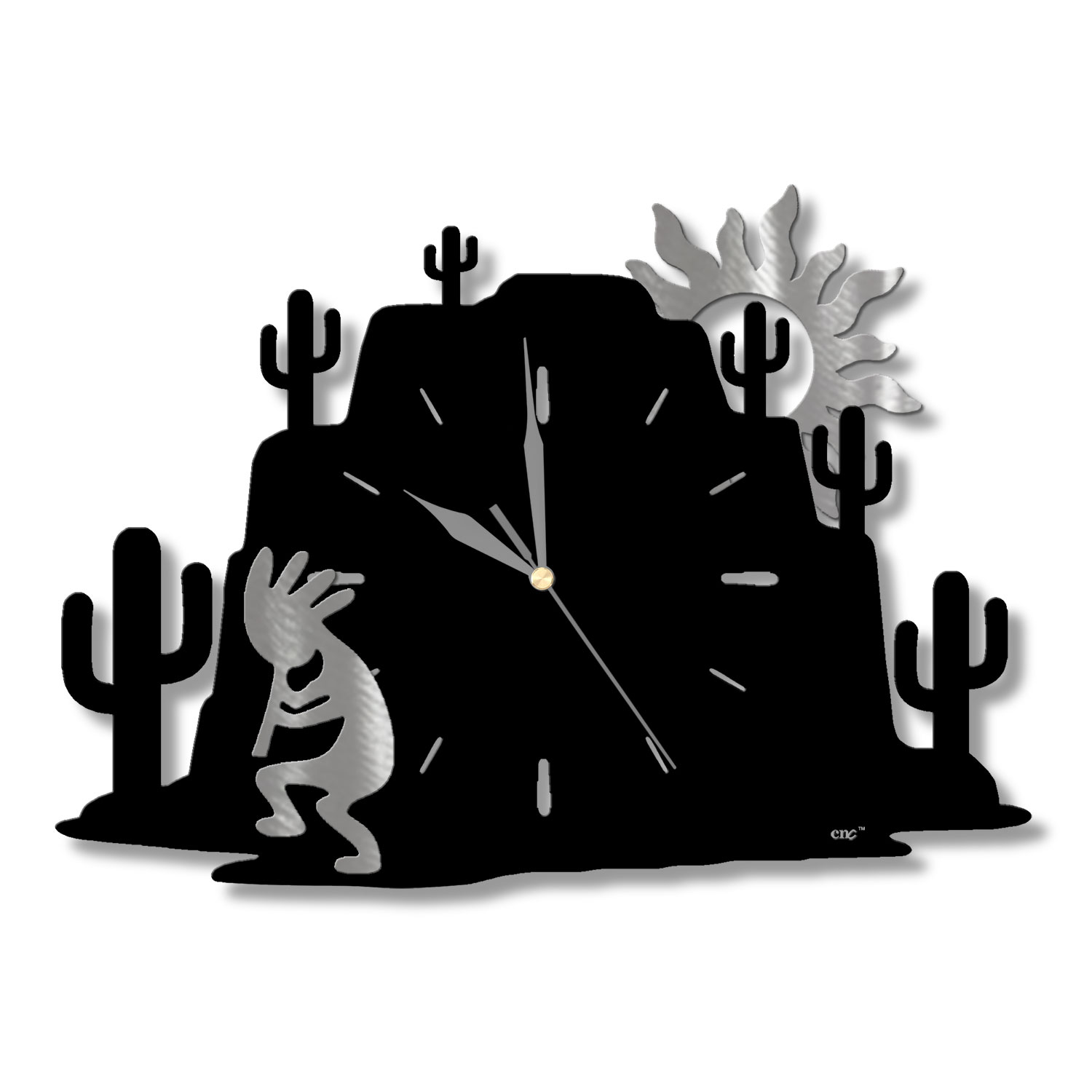 604004 - Cactus Mountain Southwestern Kokopelli Wall Clock