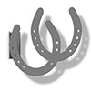 604518 - Drapery Rod Bracket For Single or Double Rod - Horseshoes - Choose L or R and Color