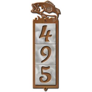 605003 - Bass Design 3-Digit Vertical Tile House Numbers